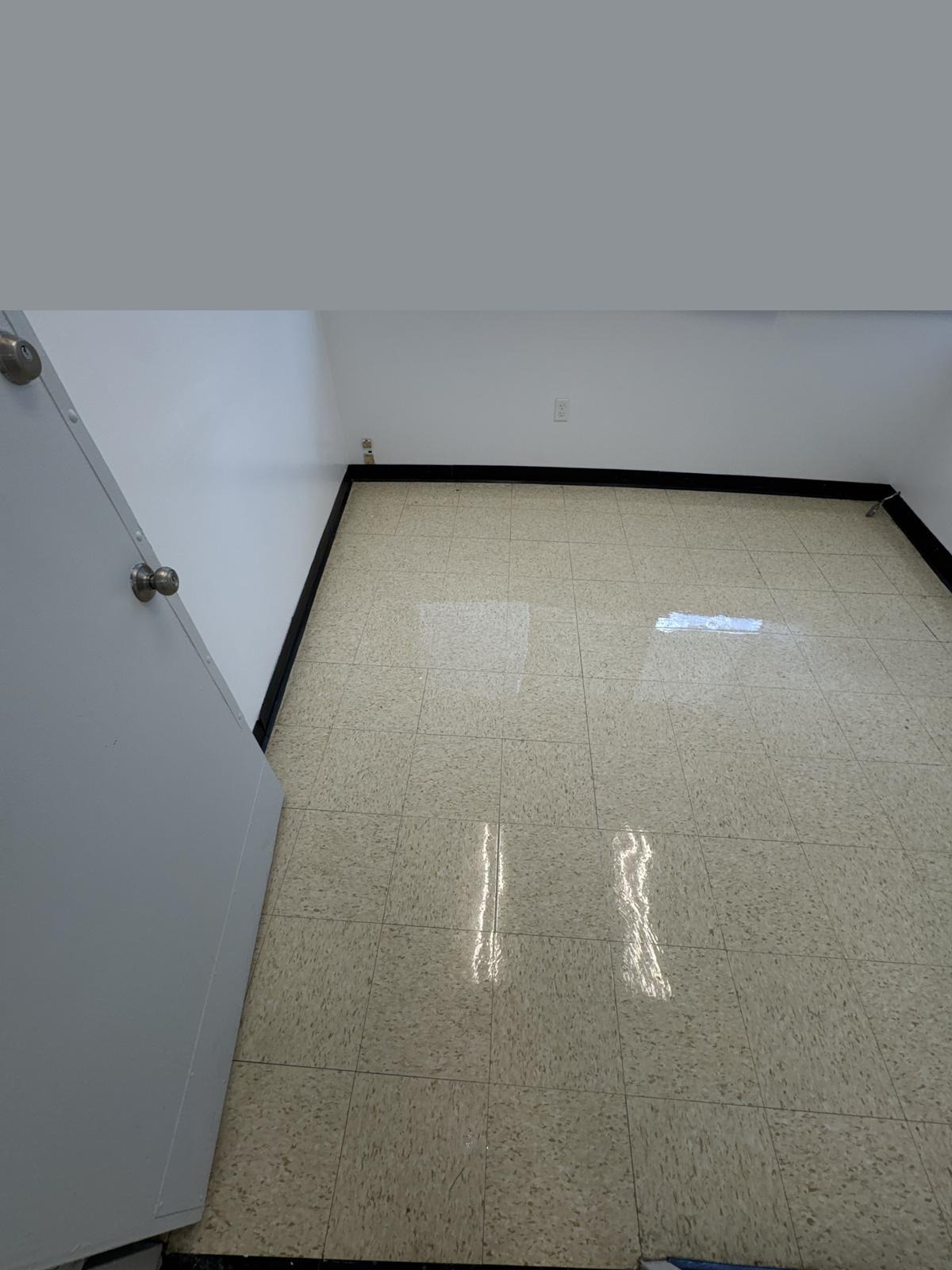 After - restored commercial VCT tile floor